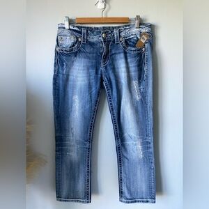 Miss Me Women's Blue Straight Leg Jeans